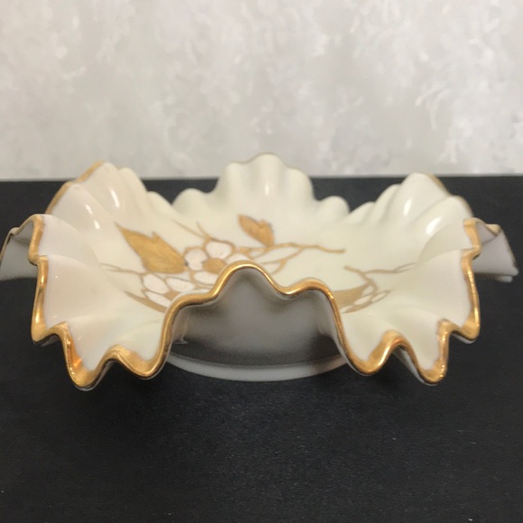 Kalk German Porcelain Ruffled Candy Dish 5.75” - Picture 4 of 6